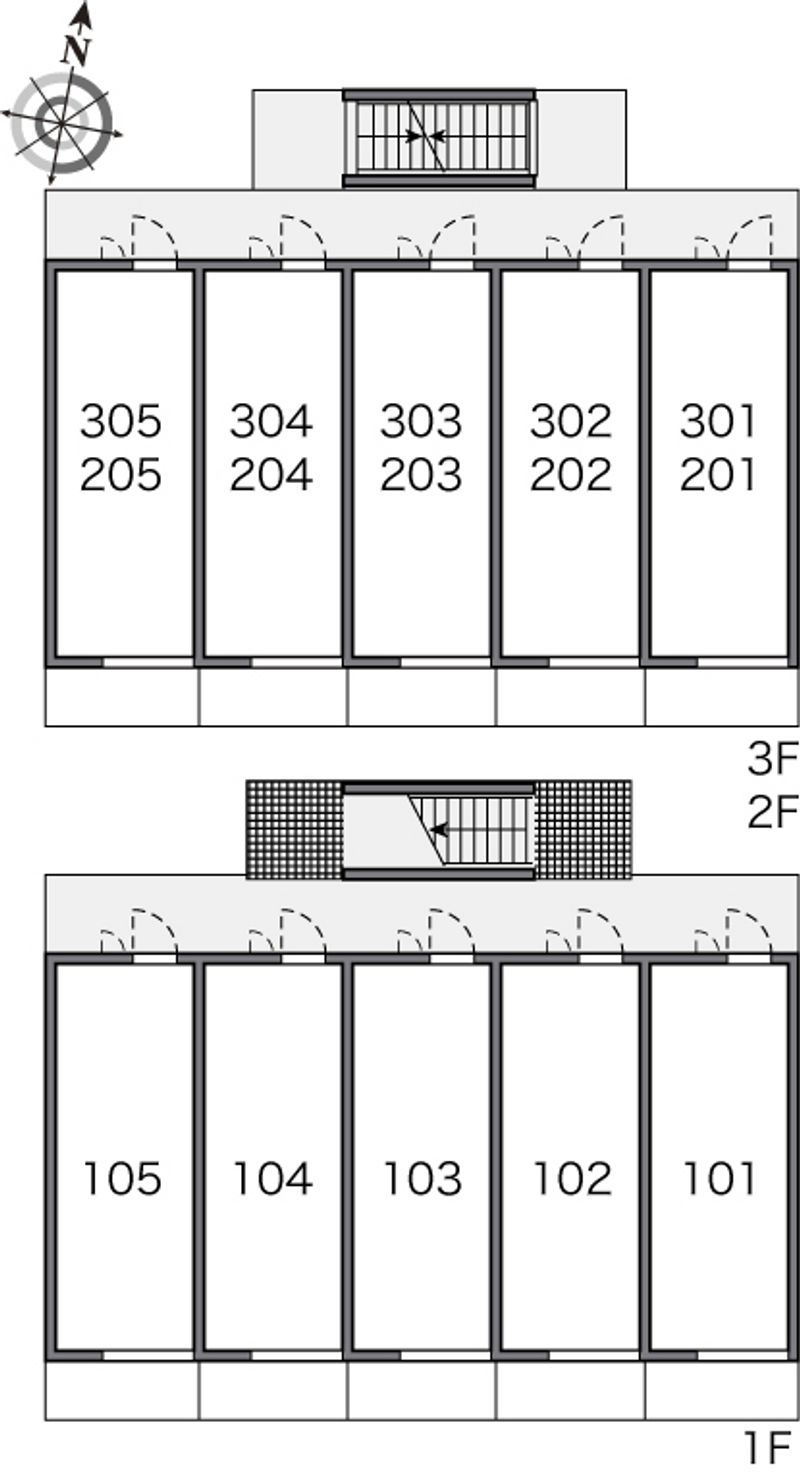 レオパレス東進 間取配置図