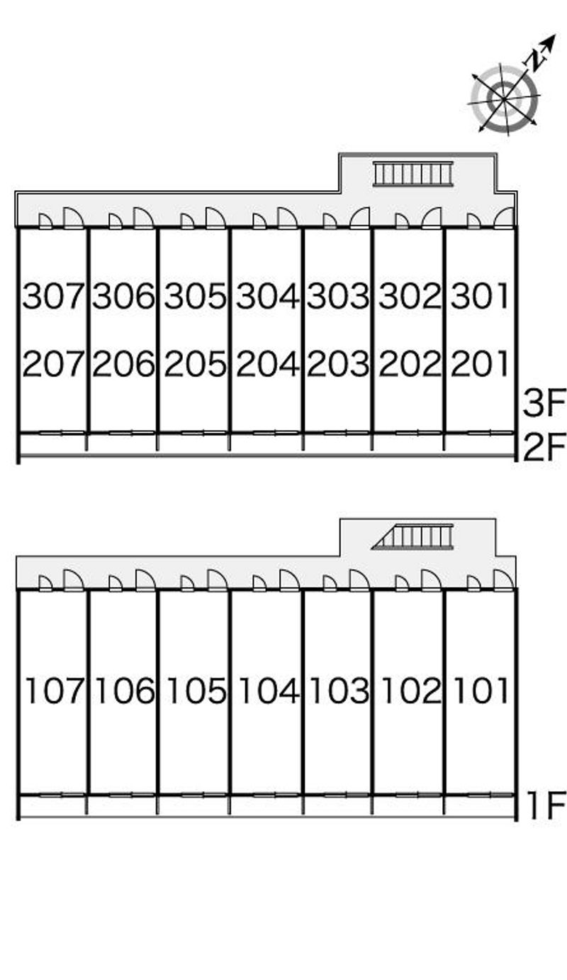レオパレスル　レーブ 間取り配置図