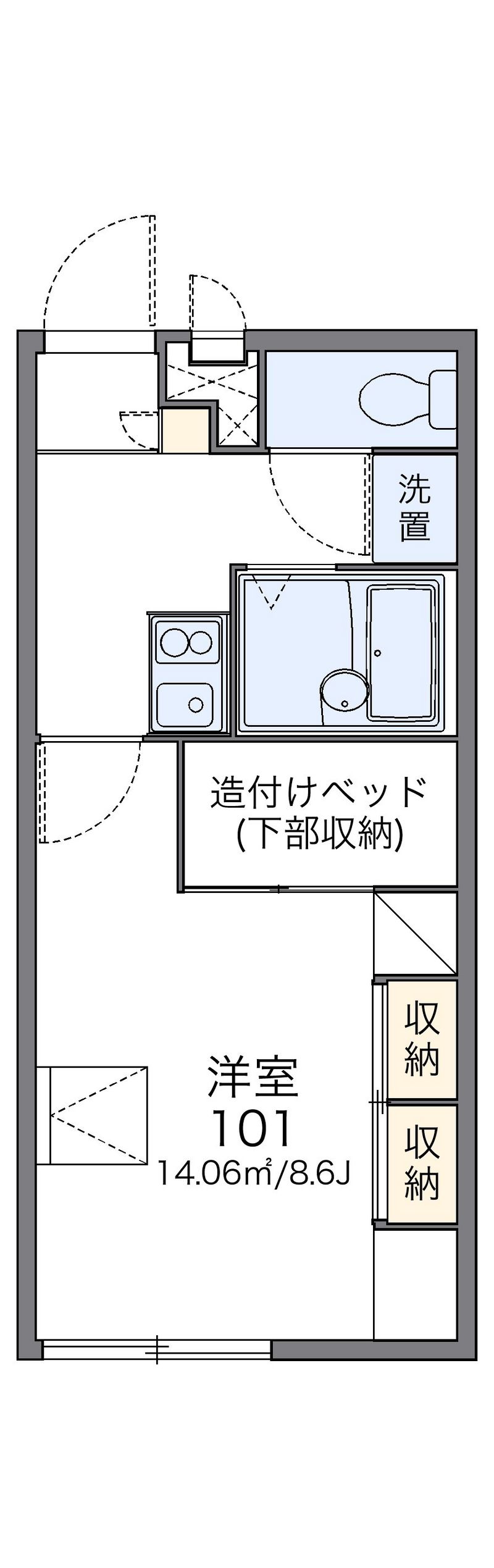 レオパレスグランドホープ 間取図