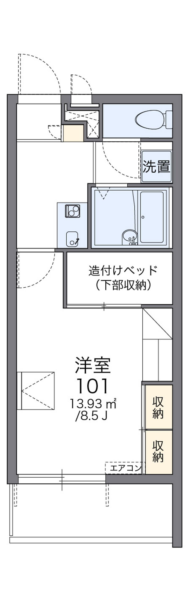 レオパレス雅風 間取図