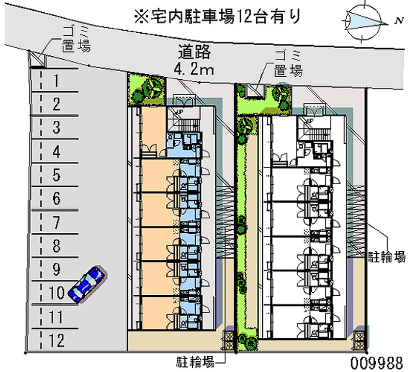 レオパレス大陽弐番館 区画図