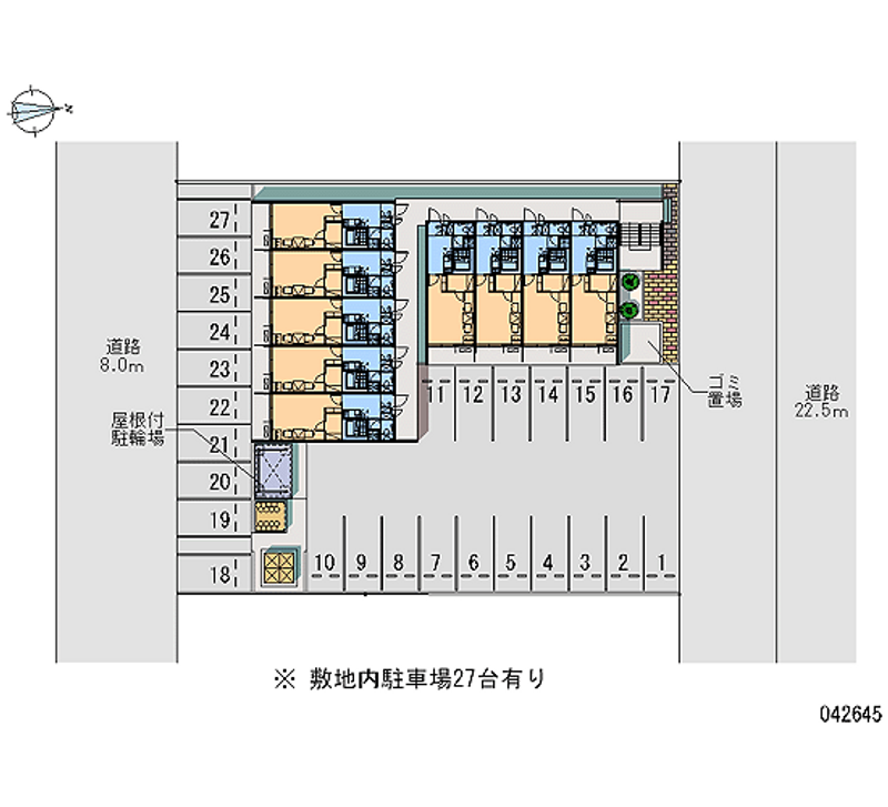 レオパレス小松駅東 月極駐車場