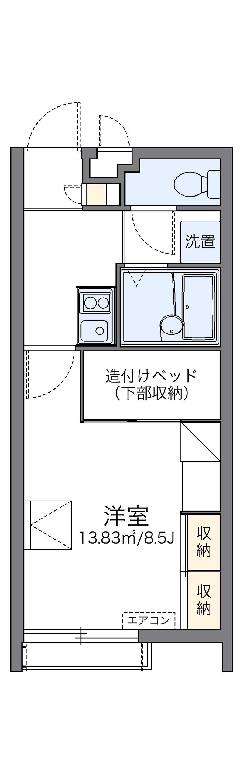 レオパレス石田 間取図