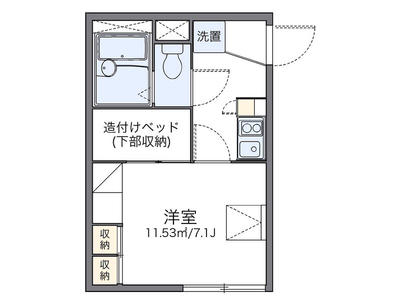 レオパレスサンバード 間取図