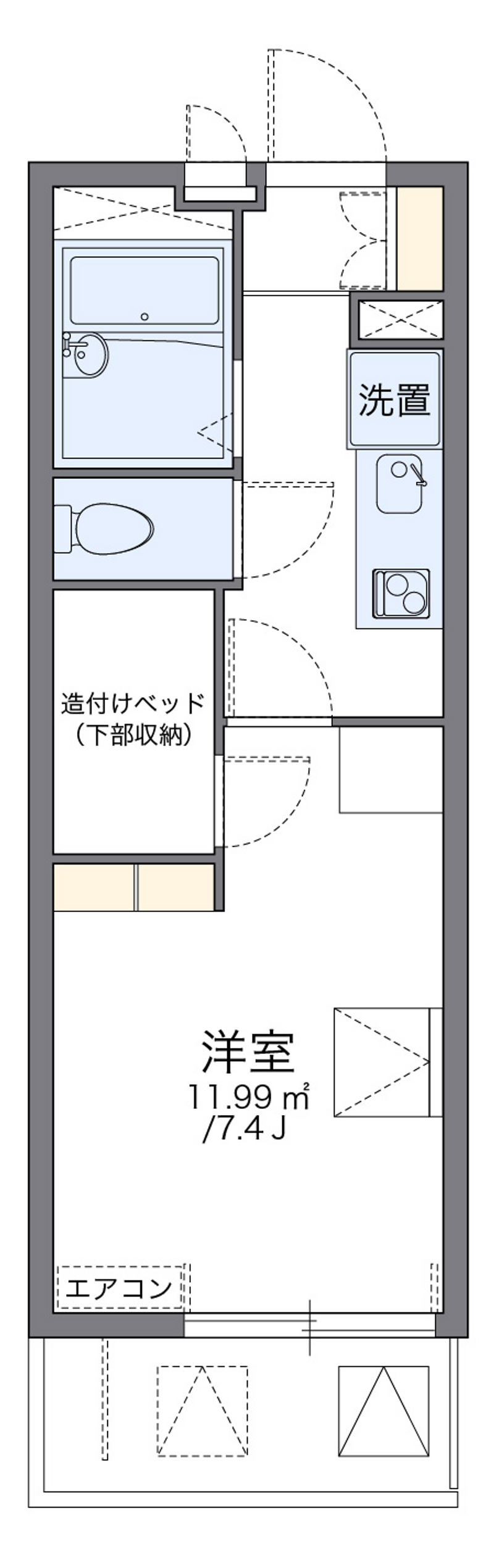 レオパレスサーティーンストーンⅢ 間取り