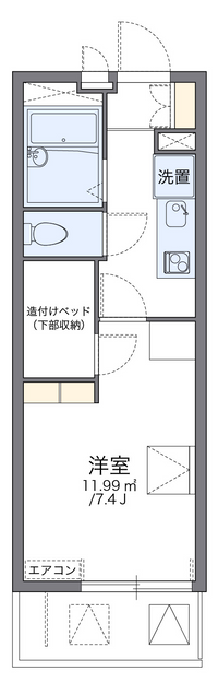 レオパレスサーティーンストーンⅢ 間取り図