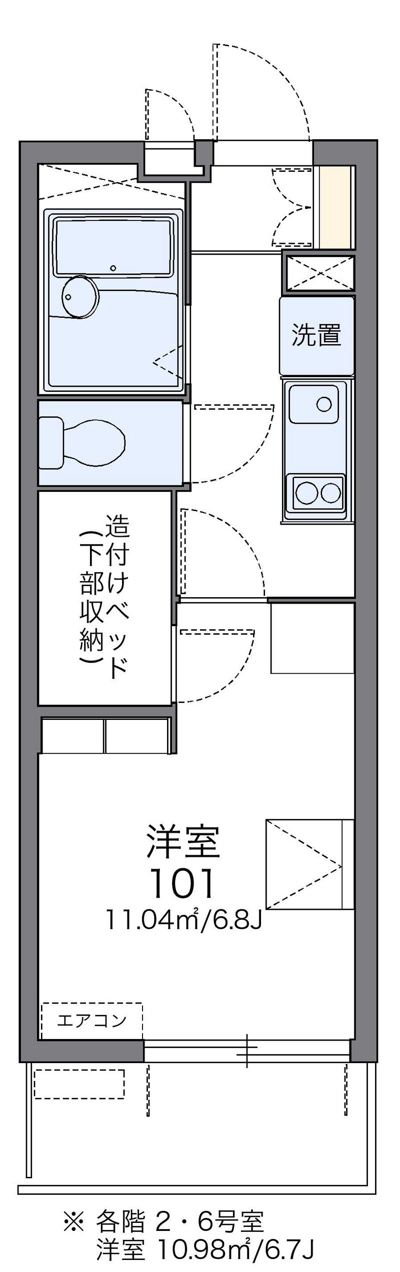 レオパレスおおさか御崎Ⅱ 間取図