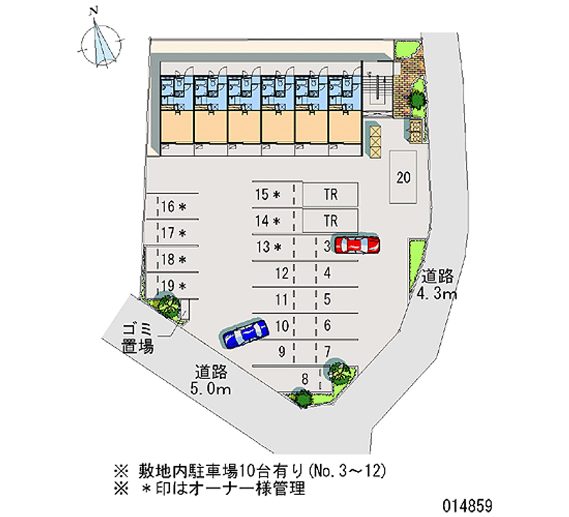 レオパレスクオーレ 月極駐車場