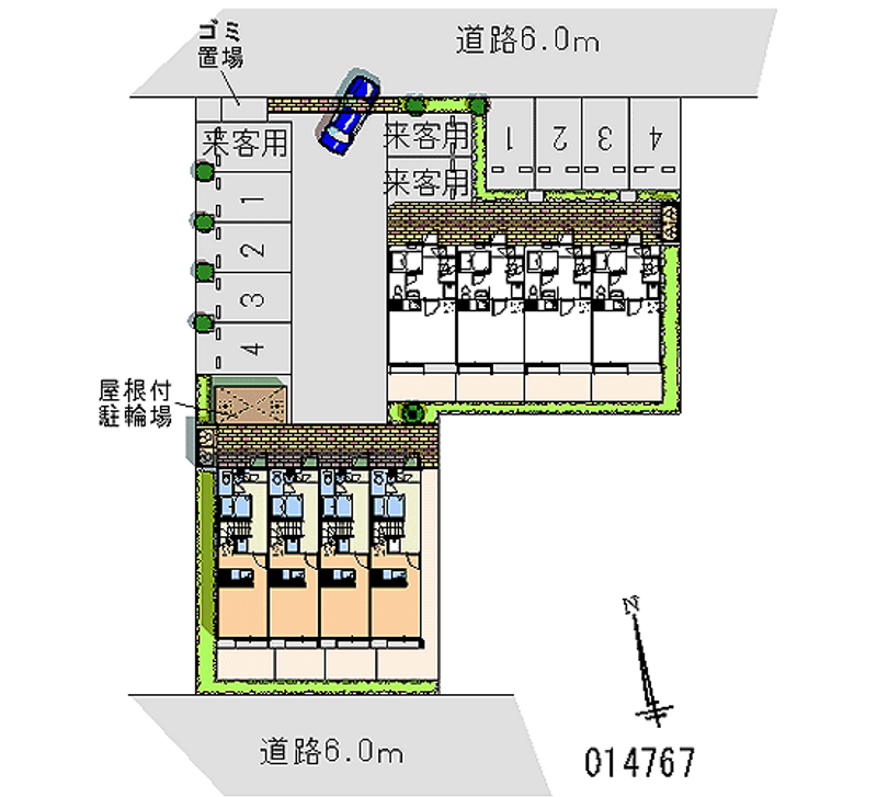 レオパレスピクシスＢ 月極駐車場