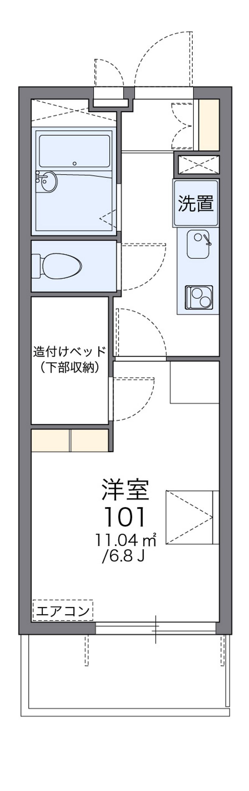 レオパレスジェム　マキノ 間取図