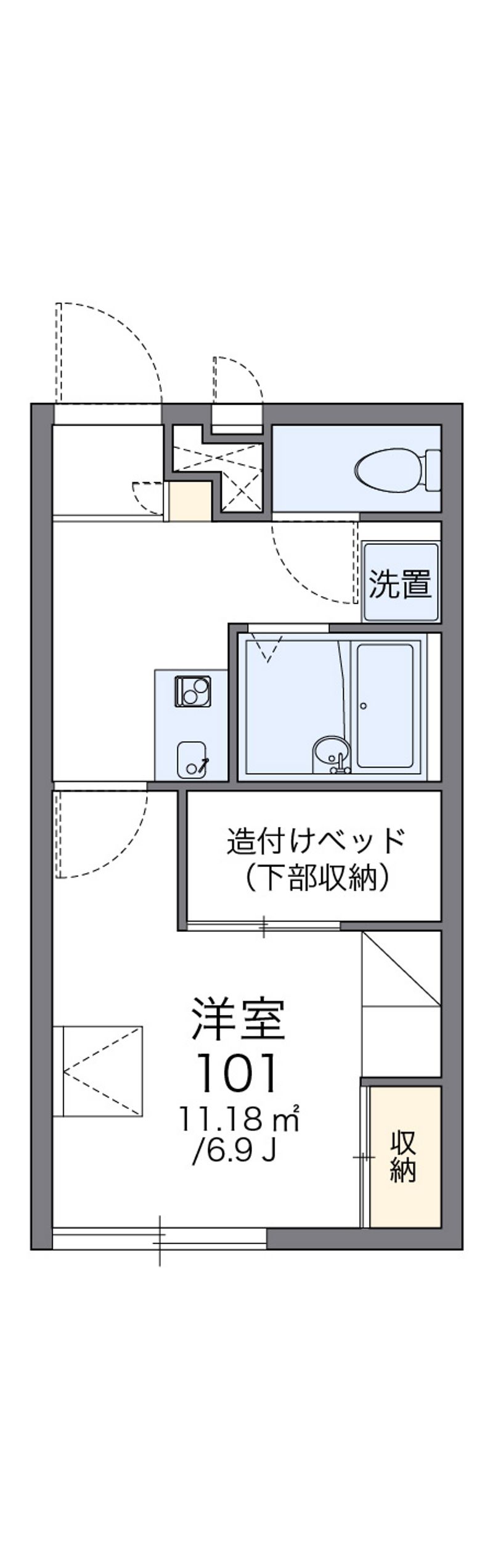 レオパレス木蓮 間取図