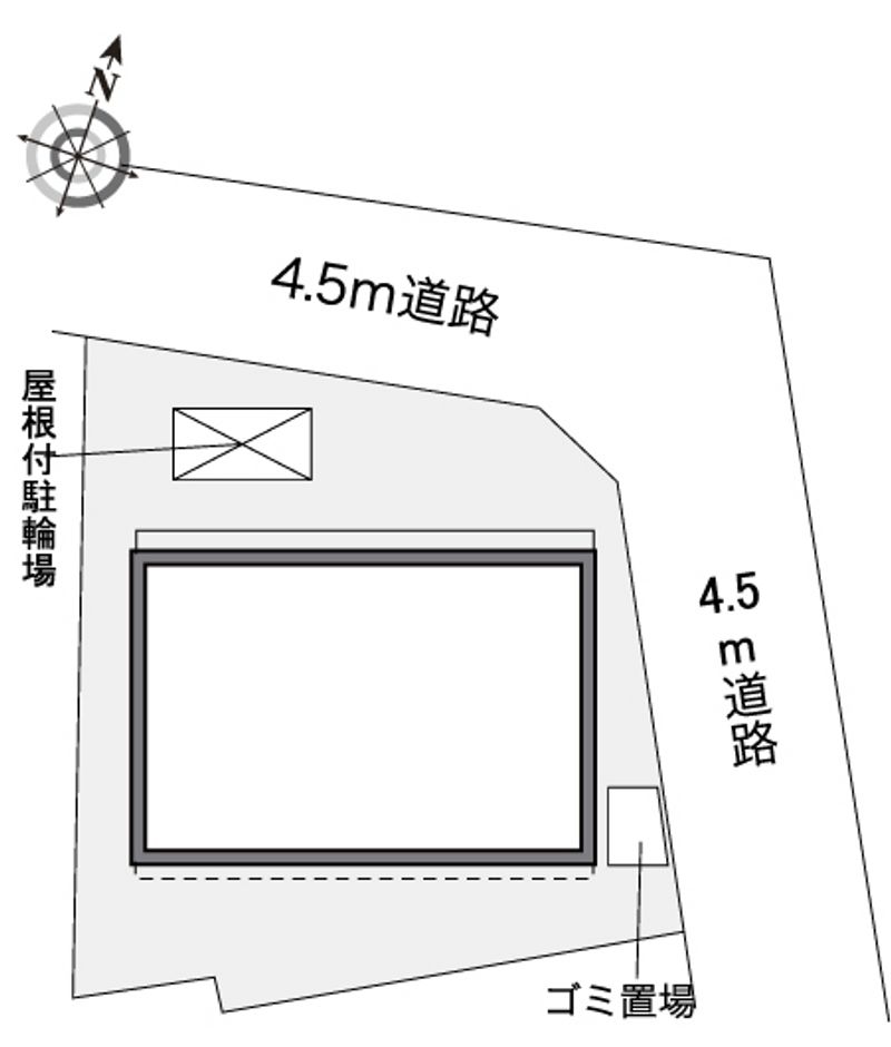 レオパレスメイプルコートⅡ号館 配置図
