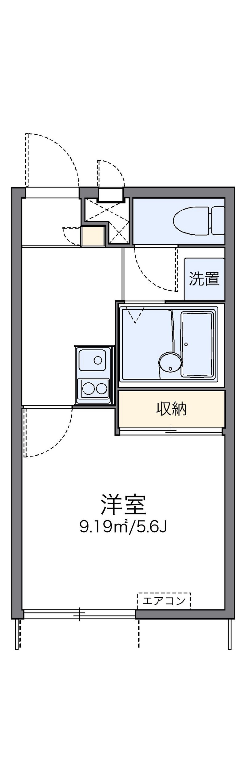 レオパレスカメマスⅠ 間取図