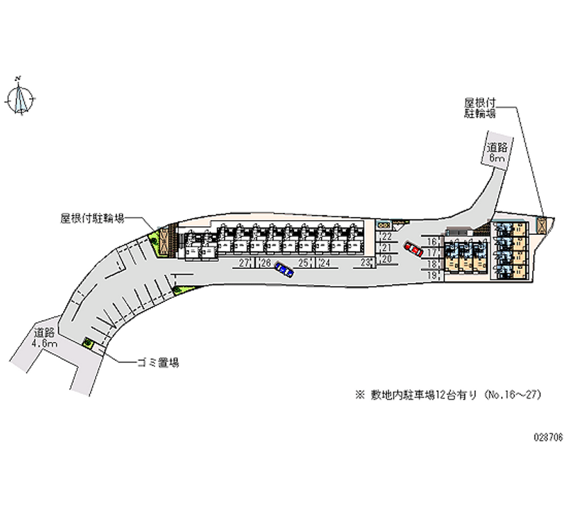 レオパレス赤田Ⅱ 月極駐車場