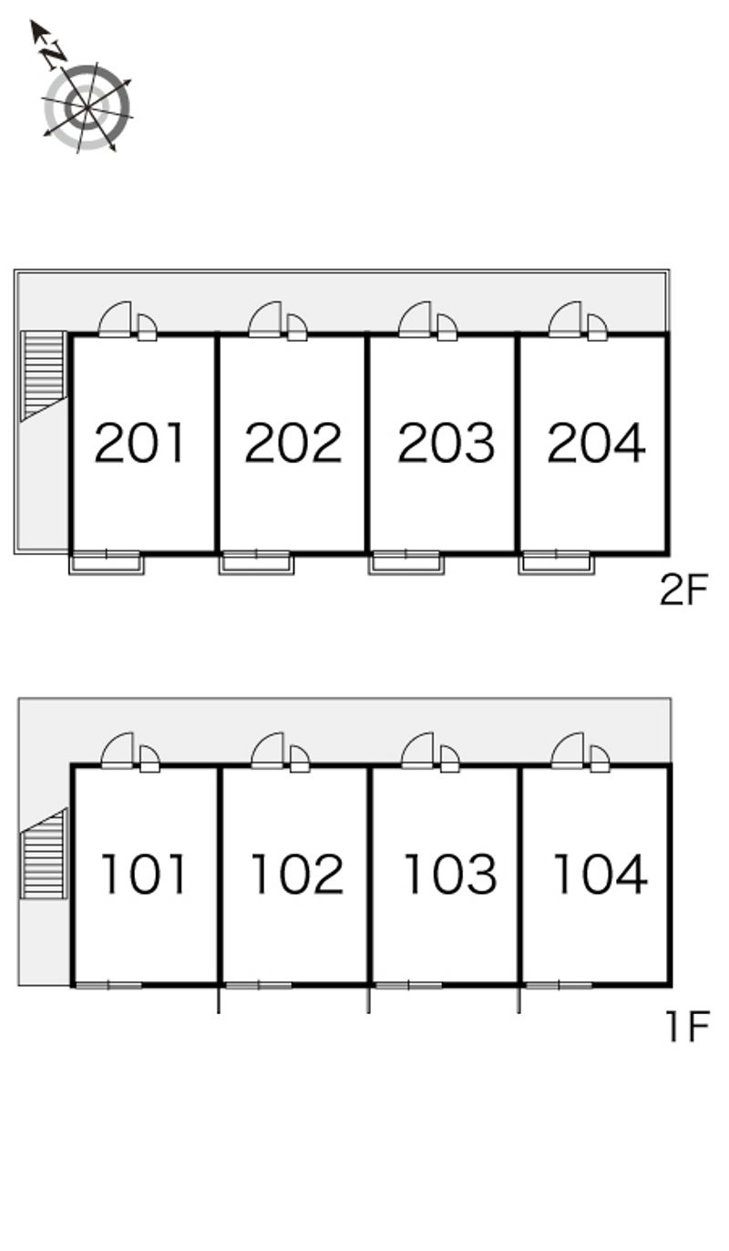 レオパレスシャトル　Ｋ 間取り配置図