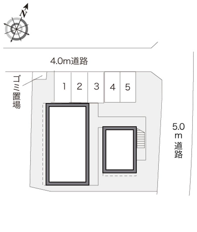 レオパレスハイツ多々良 配置図