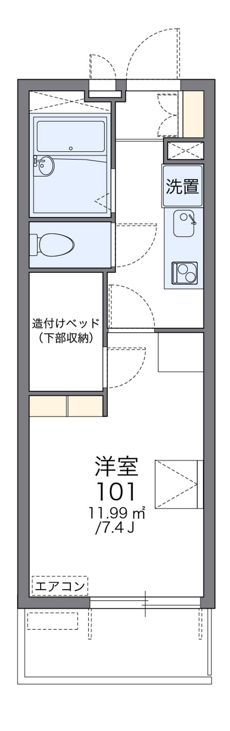 レオパレスゆとろぎ岡部 間取図