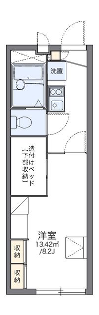 レオパレスフローラル 間取り図