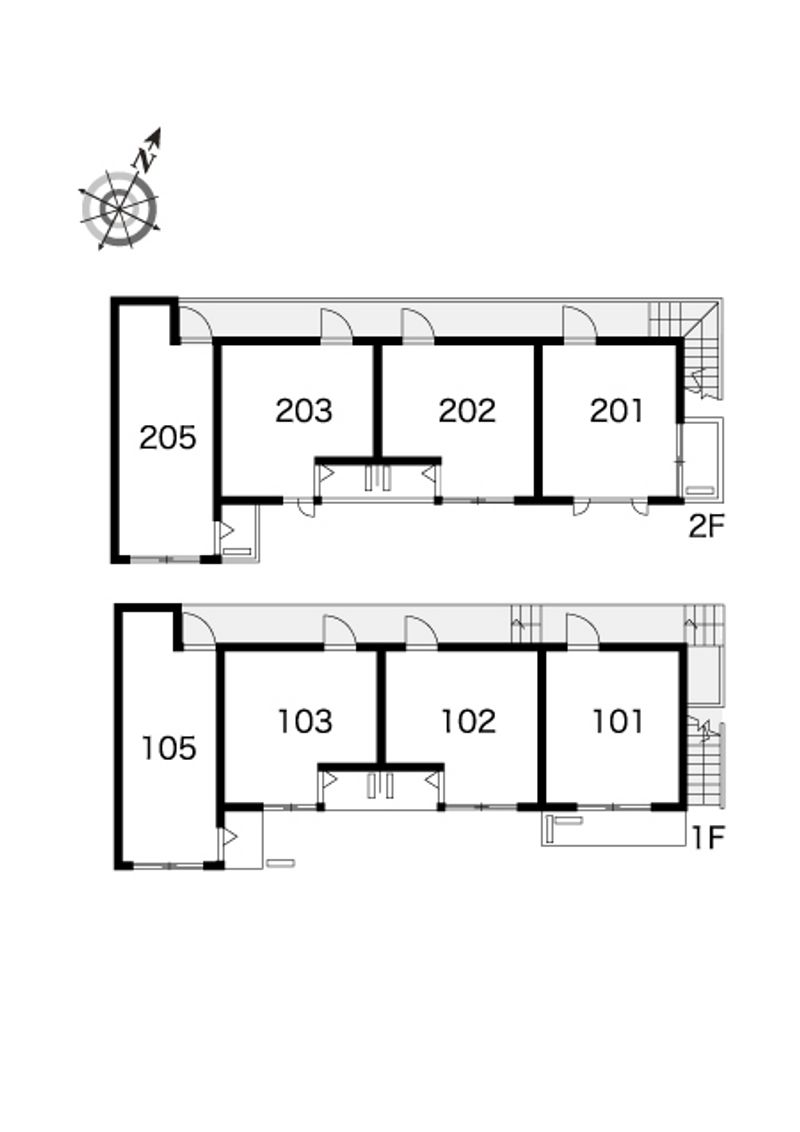 レオパレス中台第２ 間取配置図
