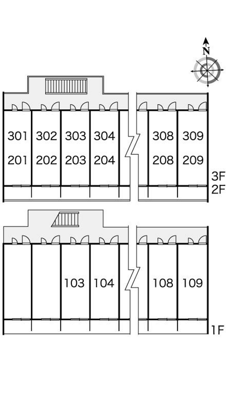 レオパレスリエール 間取配置図