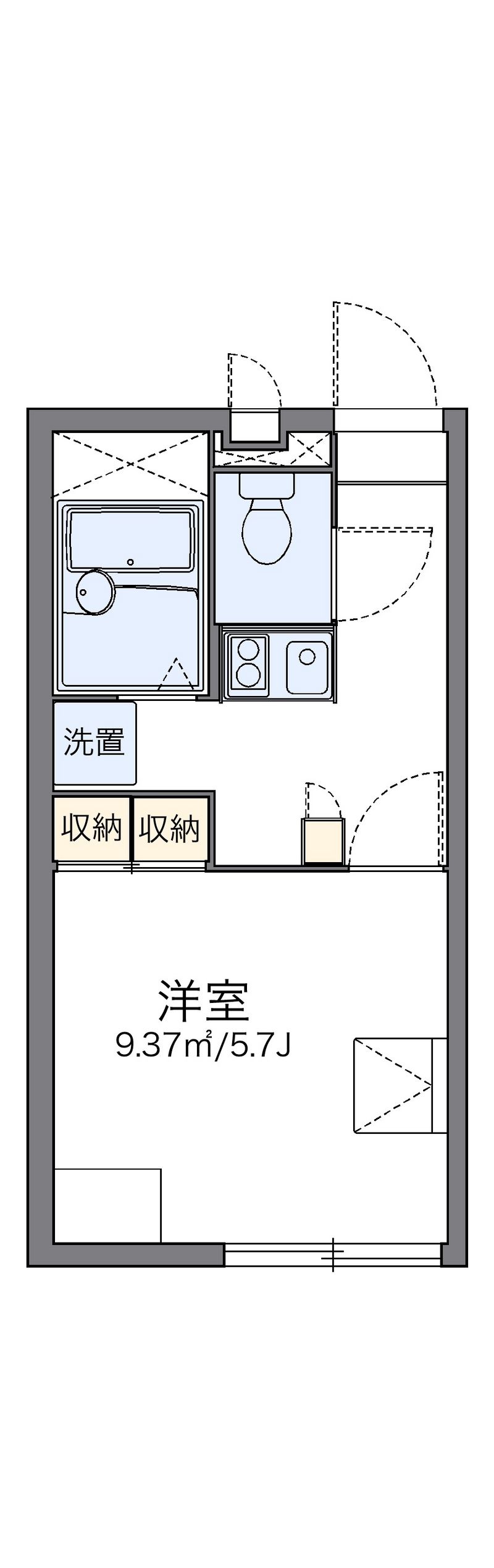 レオパレス来迎寺 間取図