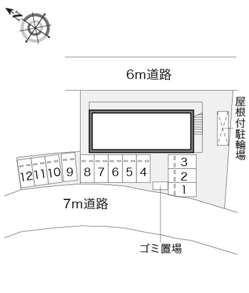 レオパレスクレール西陵台 配置図