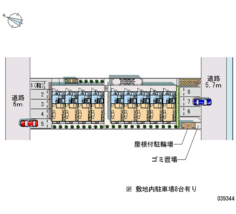 レオパレスソレアードⅡ 月極駐車場