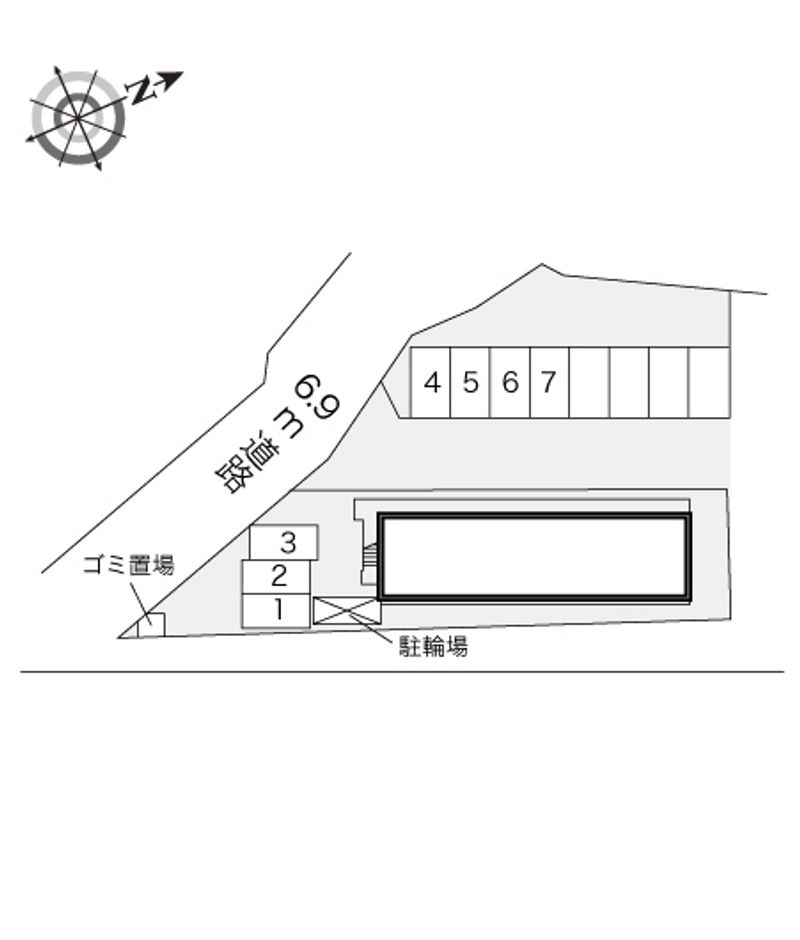 レオパレス湖畔平 配置図