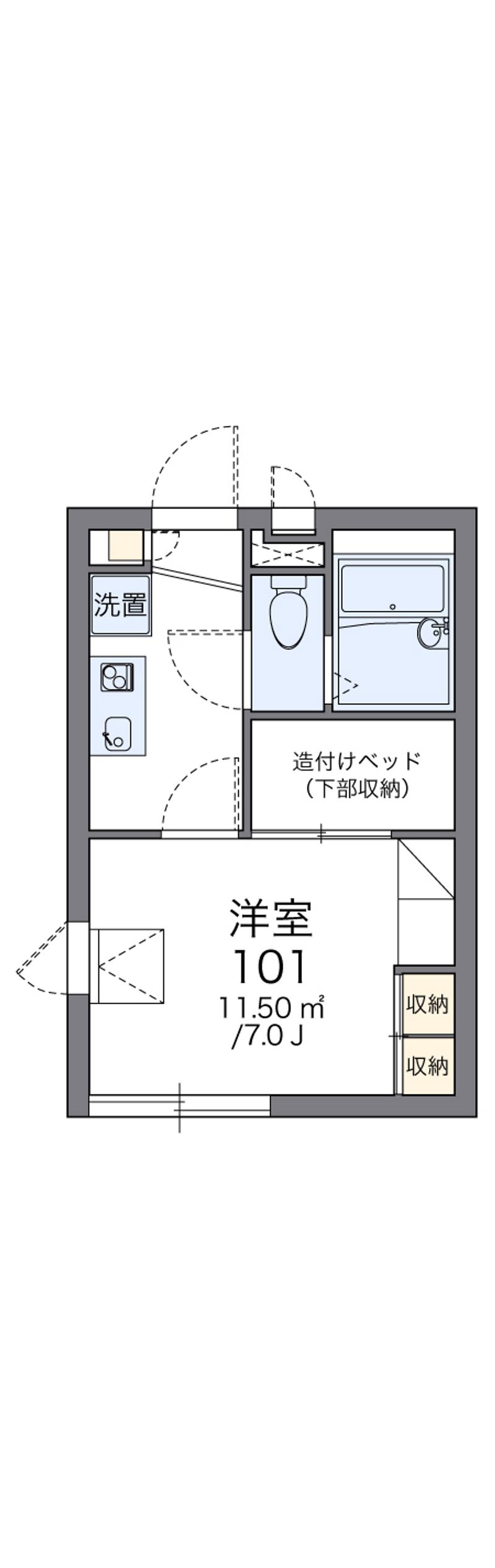 レオパレスフロンティア 間取図