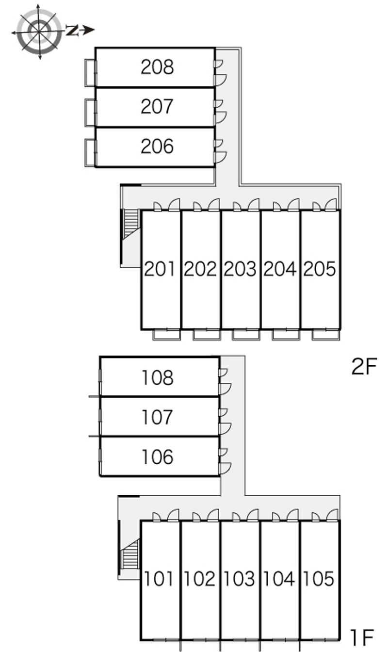 レオパレスベガⅢ 間取配置図