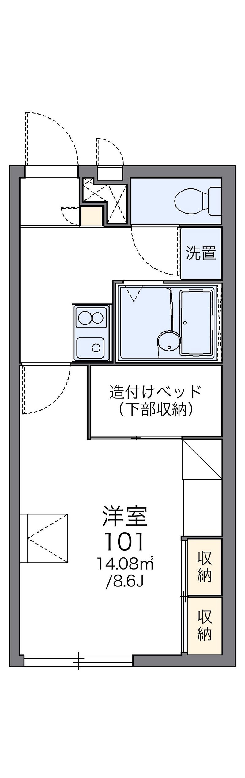 レオパレス東桑山 間取図