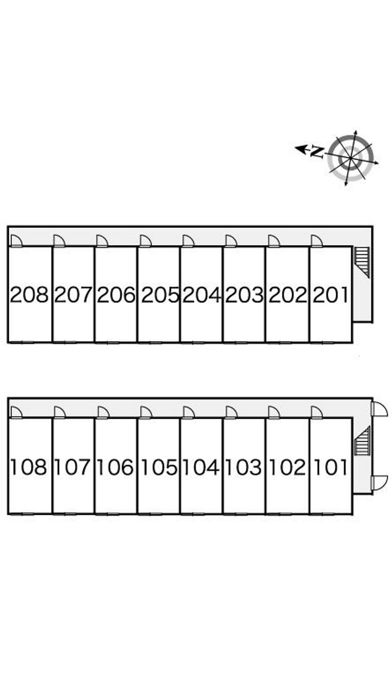 レオパレス６丁目ホープ　Ⅰ 間取配置図