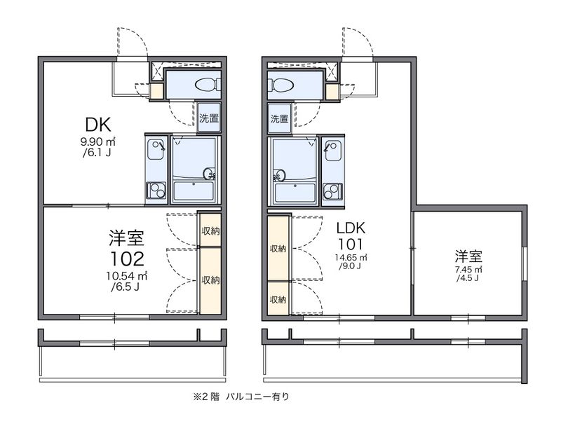 レオパレスＰＥＡＣＥＦＵＬ−Ａ 間取図