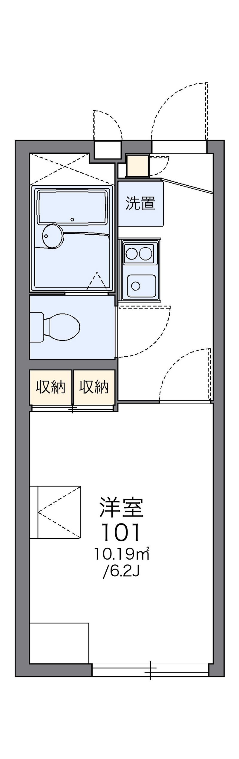 レオパレススカイ　タウン 間取図