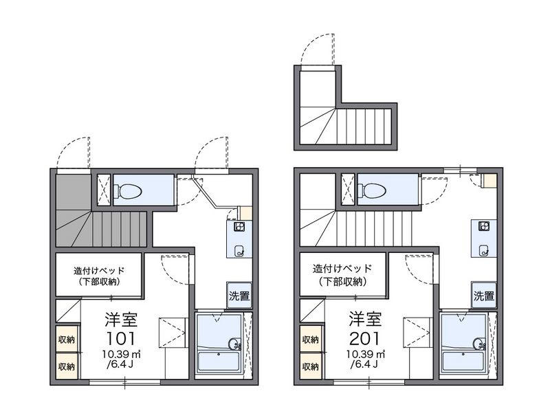 レオパレスプラド岩塚 間取図