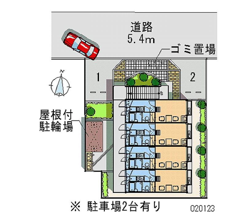 レオパレスふれあい通り 月極駐車場