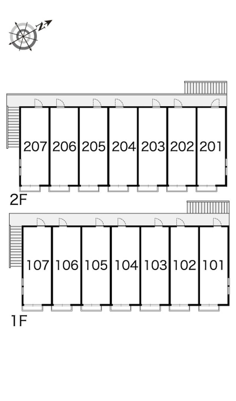 レオパレス粟津 間取配置図
