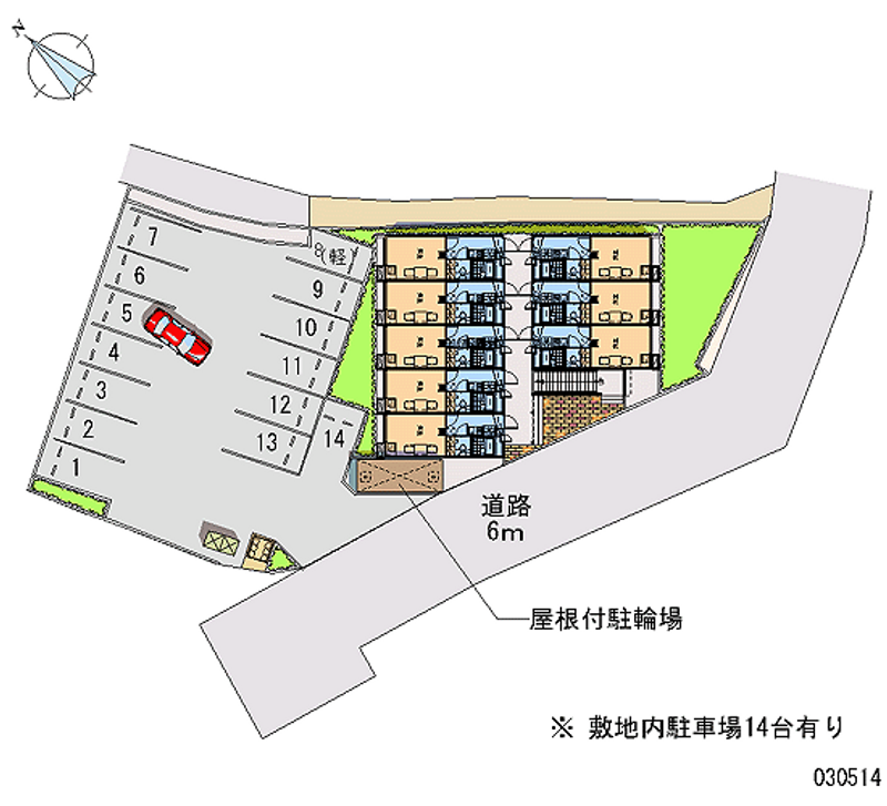 レオパレスアビデ宇尾町 月極駐車場