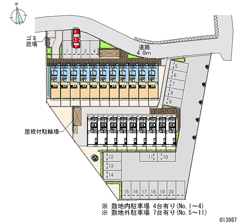 レオパレスタウンビュー飛田 月極駐車場