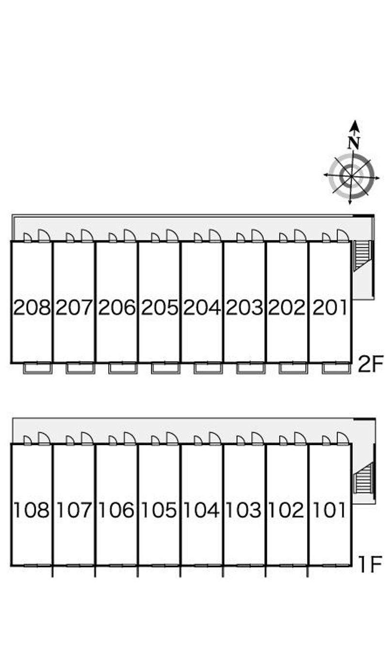 レオパレスウイング近藤Ⅰ 間取配置図