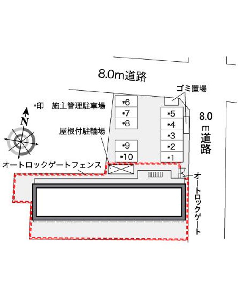 レオパレスＬｏｔｕｓｃｏｕｒｔ 配置図