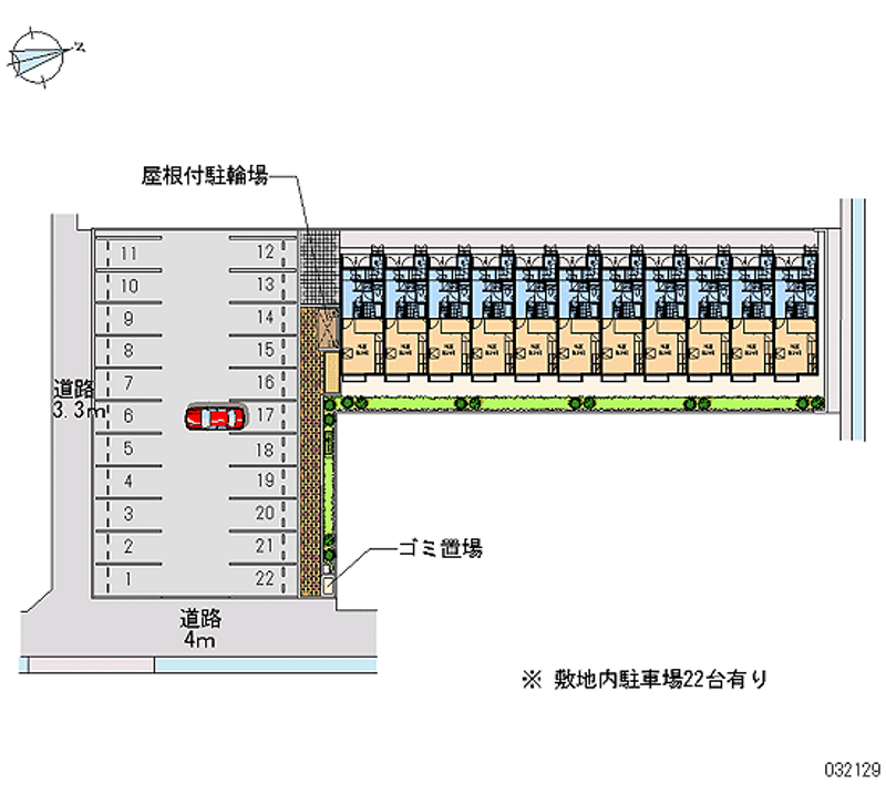 レオパレスプレミール友 月極駐車場