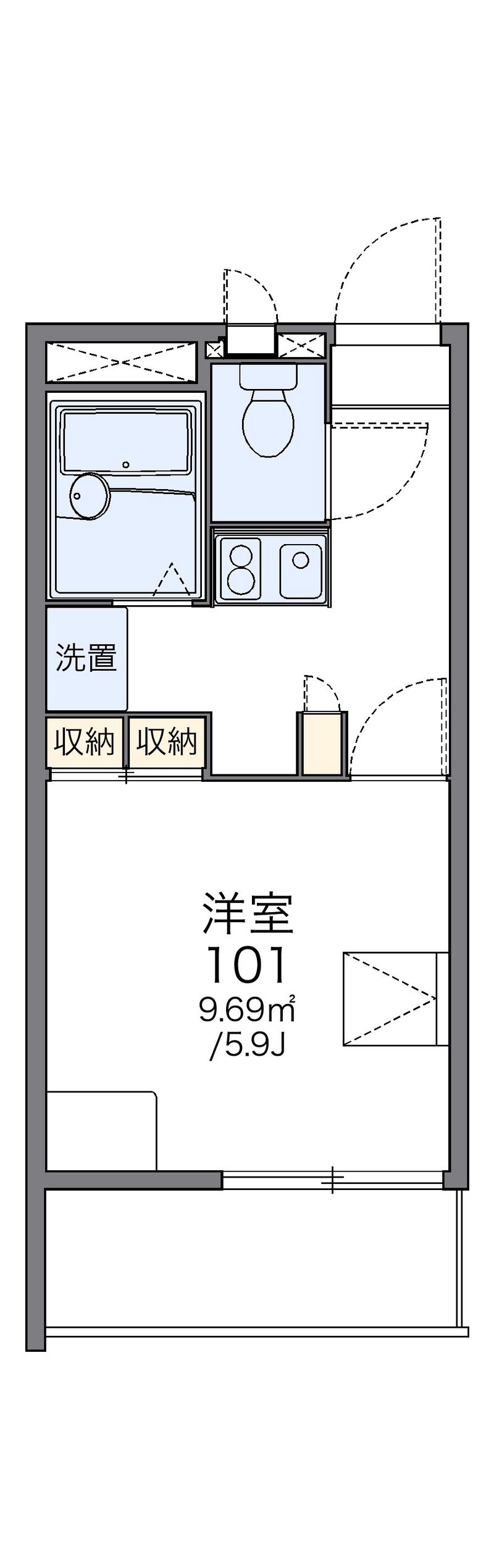 レオパレス西砂川 間取図