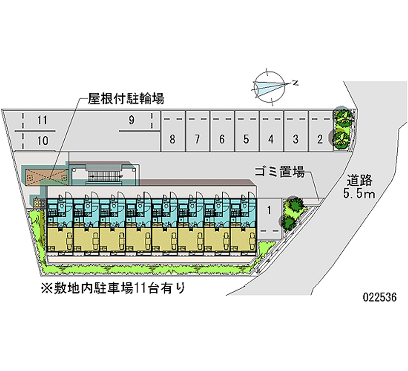 レオパレスフィオーレⅡ 月極駐車場