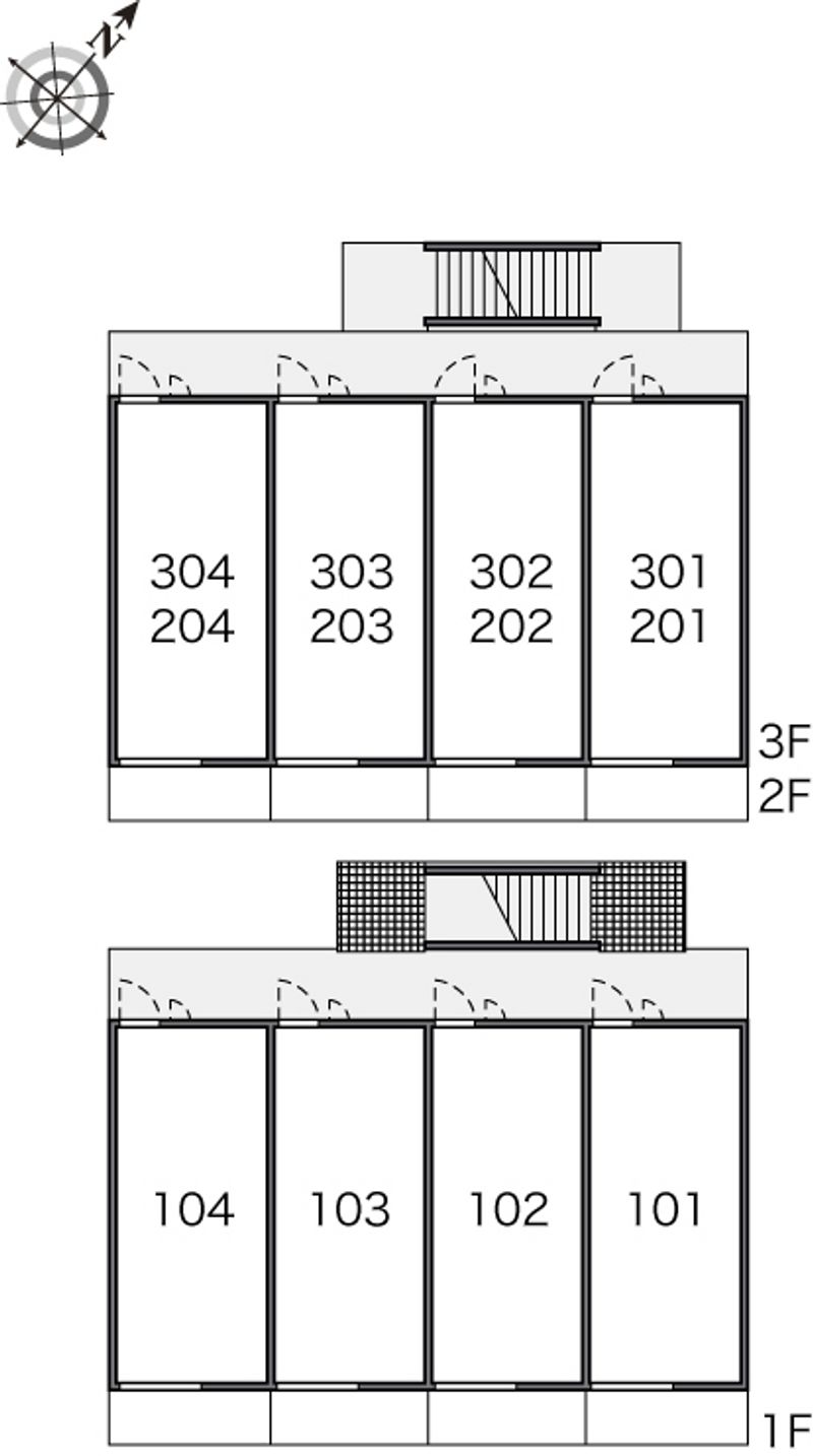 レオパレスオサダ 間取配置図