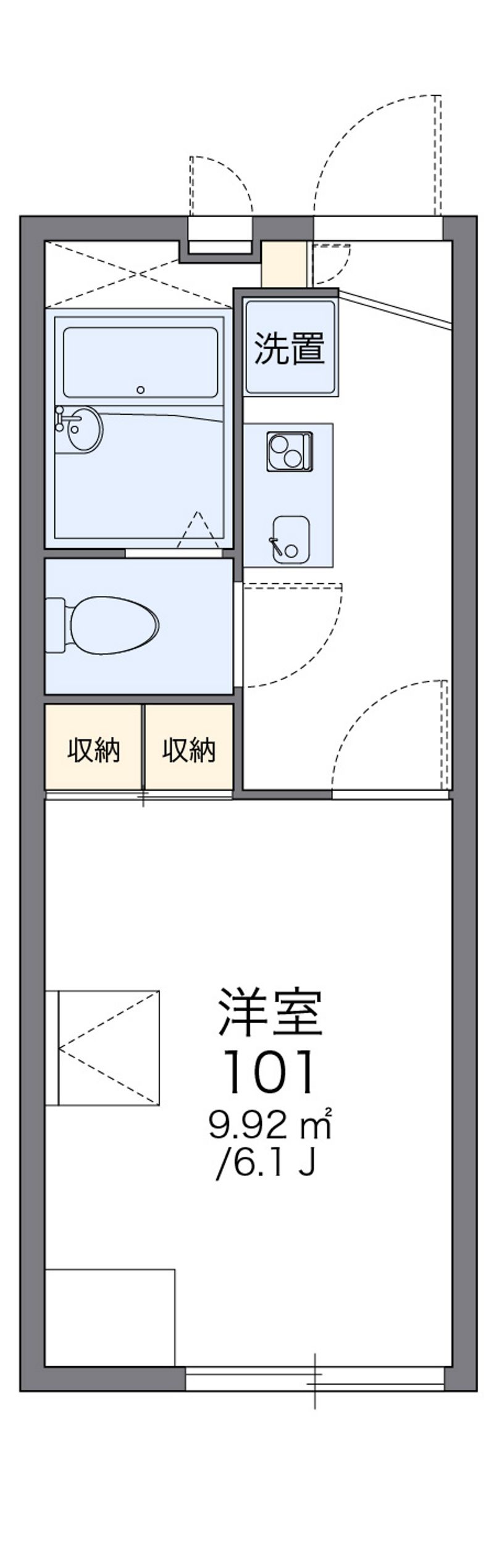 レオパレスさつき 間取図