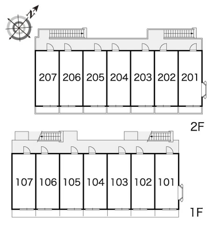 レオパレスドミールネグレスコ 間取配置図