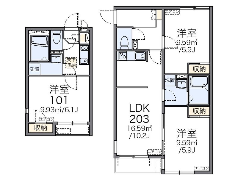 レオネクストＮ＆Ｍ　Ｒｏｓｅ 間取図