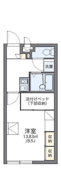 レオパレス大中 間取り図