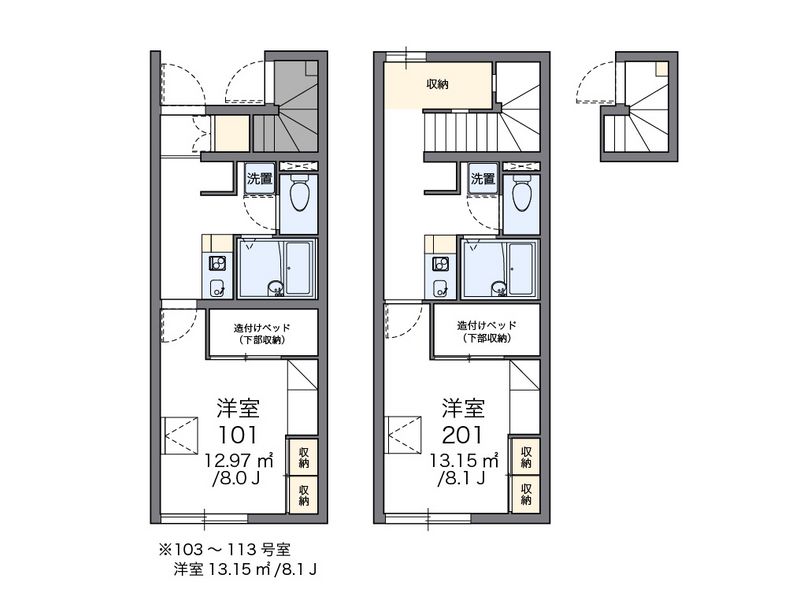 レオパレスラクティ 間取図